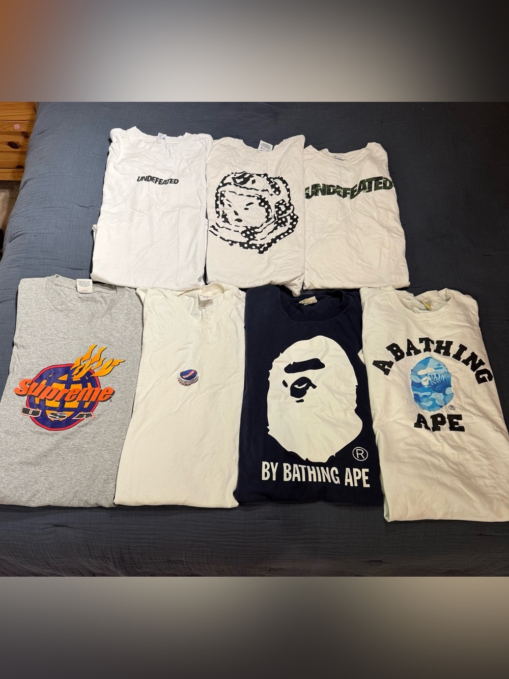 Lot of Streetwear Shirts - Supreme, Bape, Undefeated, BBC